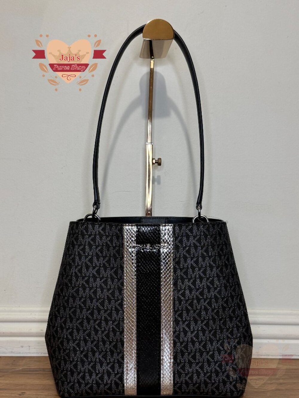 🖤Michael kors Logo-Print Canvas/Metallic Snake Embossed🖤